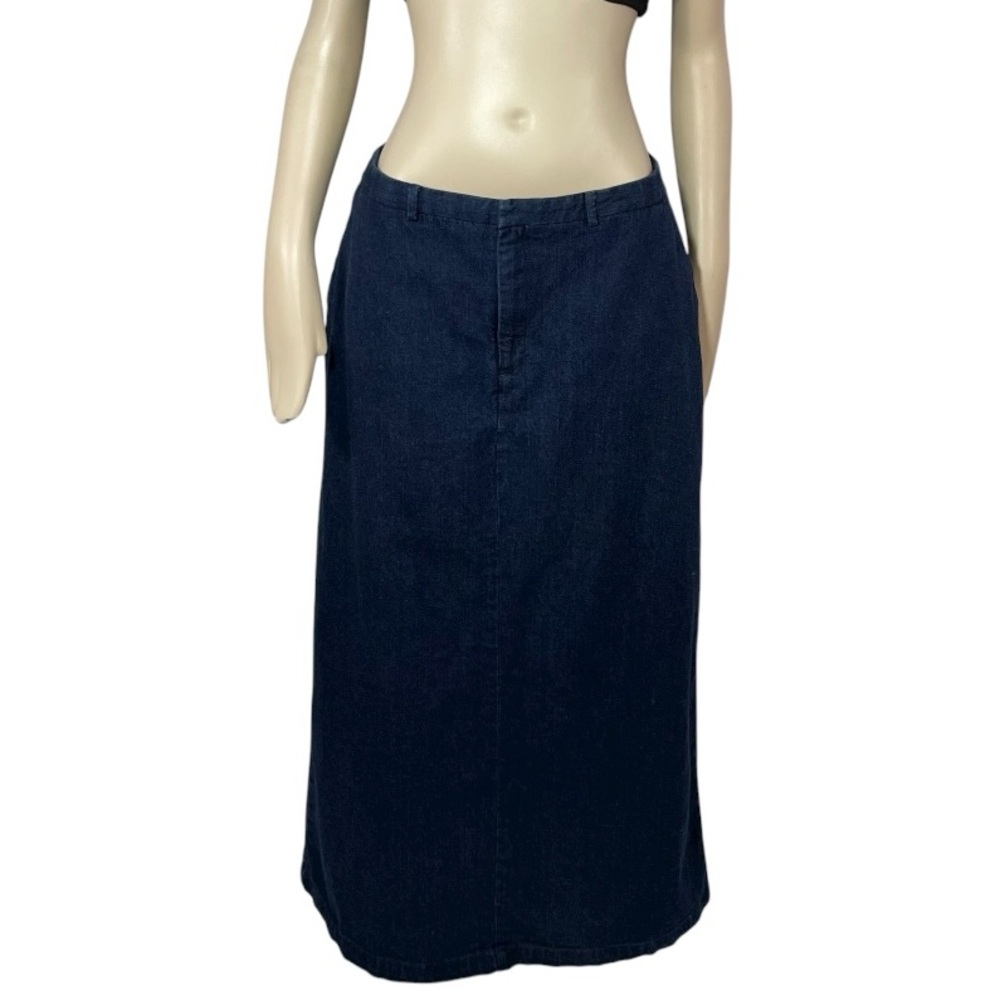 Dockers vintage dark  denim maxi skirt jean sz 12